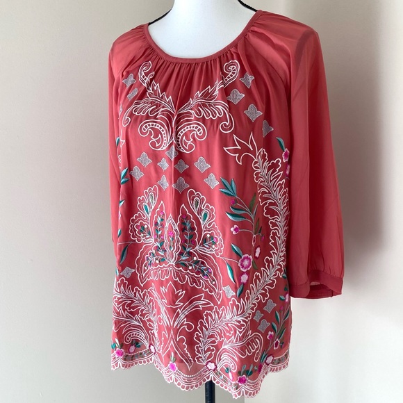 NWOT Soft Surroundings Sunrise Canyon Bella Top Size XL - Picture 8 of 11